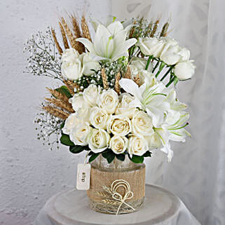 Heavenly White Flowers Arrangement-image-8