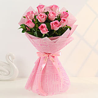 Impressive 10 Pink Roses Bouquet-picture-26