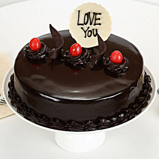 Love You Valentine Truffle Cake Half Kg-picture-28