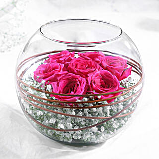 Lovely Pink Roses Vase Arrangement-image-41
