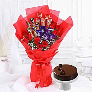 Lovers Delight Rose N Truffle Cake Combo-picture-31