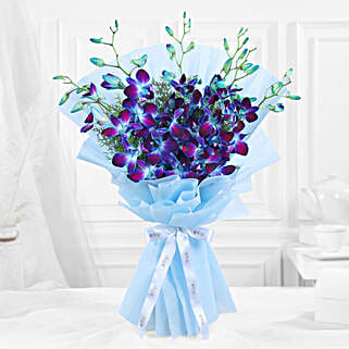 Mesmerising Blue Orchids Bouquet