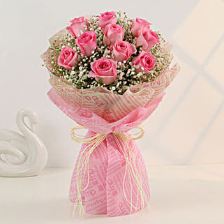 Mesmerizing Love Pink Roses Bouquet-picture-20