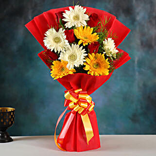 Mixed Elegance Gerbera Bouquet-picture-34