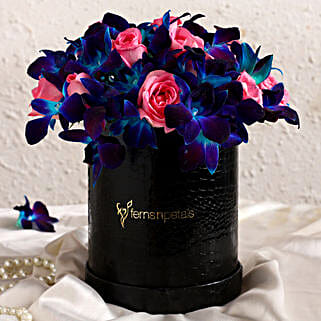 Orchids and Pink Roses In FNP Signature Box-picture-35