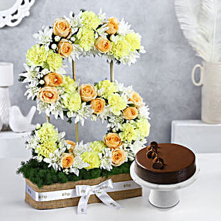 Personalised Alphabet Roses N Sinful Truffle Cake-picture-25