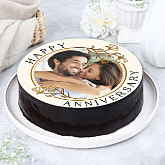 Personalised Anniversary Chocolate Photo Cake Half Kg-picture-22