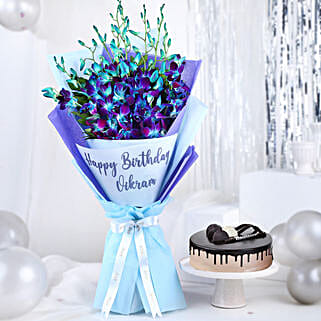 Personalised Birthday Bouquet N Chocolate Cake-picture-26