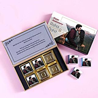 Personalised Happy Anniversary Chocolate Box 6 Pcs-picture-26
