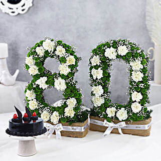 Personalised Number Carnation N Sinful Truffle Cake-picture-11