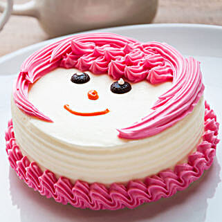 Pink Pineapple Cream Cake Half Kg-image-38