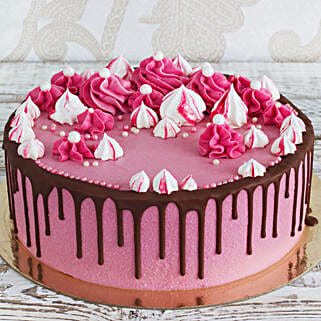 Pink Strawberry Cream Cake Half Kg-picture-10