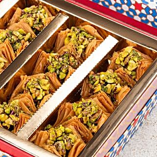 Pistachio Pyramid Baklava Treats Box-image-35