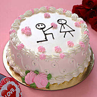 Pretty Propose Pineapple Cake Eggless Half Kg-picture-12