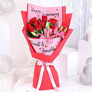Red Love Personalised Blooms