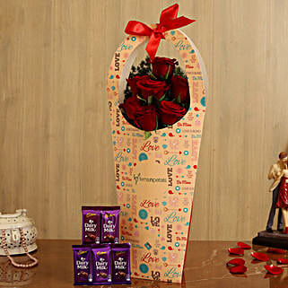 Red Roses In FNP Love Sleeve and Cadbury Dairy Milk-picture-30