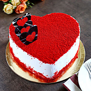 Red Velvet Heart Cake Half Kg-picture-30