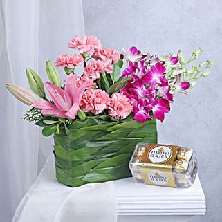 Refreshing Carnation And Chocolates Combo-picture-35