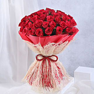 Romantic  50 Red Roses Bouquet-image-13