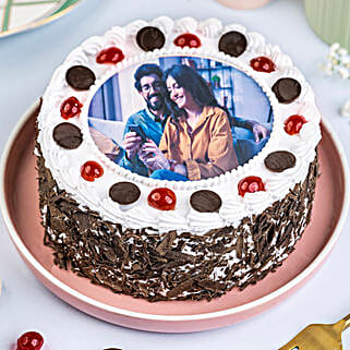Round Black Forest Photo Cake Half Kg-picture-12