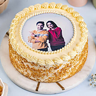 Round Butterscotch Photo Cake Half Kg-picture-24