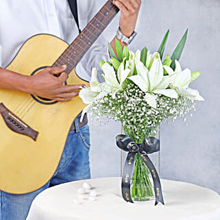Serene Lilies With Guitarist Symphony Gift 10 to 15 Min-picture-25