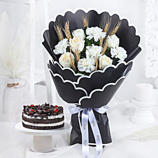 Serene Vibes Bouquet N Luscious Cake-picture-30