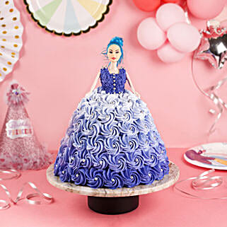 Shades of Purple Barbie Cake-image-22
