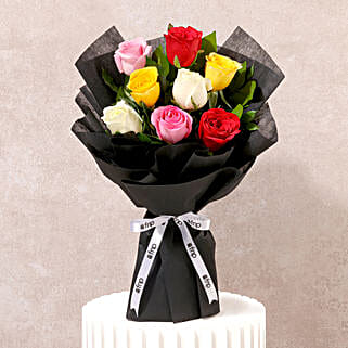 Special 8 Mixed Roses Bouquet