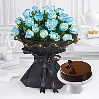 Starry Nightfall Bouquet N Truffle Cake Constellation
