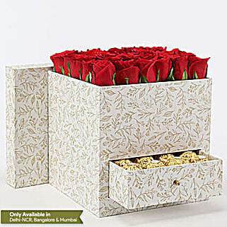 Stylish Box Of Red Roses Chocolates-picture-11