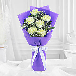 Sunshine Love 6 Yellow Carnations