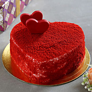 Sweet Red Heart Velvet Cake Half Kg-picture-14