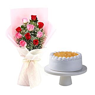 Sweet Shy Roses Bouquet Pineapple Cake-picture-15