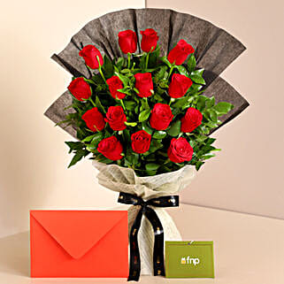Touch Of Luxury Red Roses Bouquet Greeting Card-picture-40
