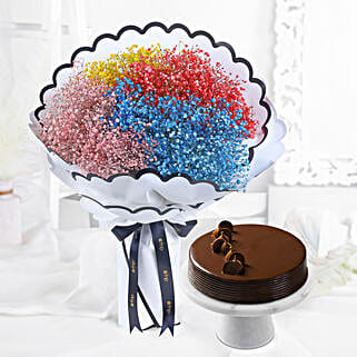 Truffle Cake N Multicoloured Flora Boquet-picture-34
