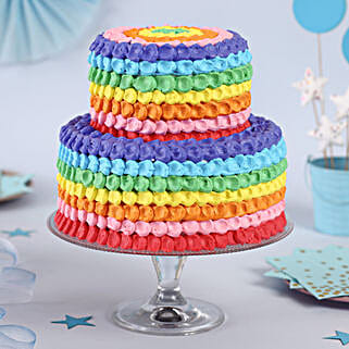 Two Tier Rainbow Chocolate Cake 2.5 Kg-picture-42