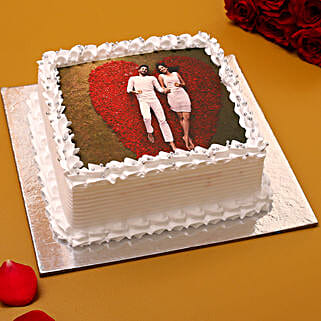 Valentine Photo Vanilla Cake Half Kg-picture-44