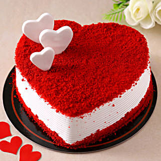 Valentine s Heart Red Velvet Cake Half Kg-picture-25