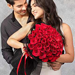 Valentine Velvety Red Rose Bouquet-picture-15