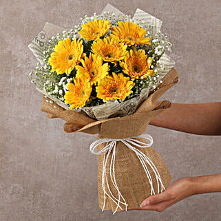 Yellow Mystique Gerbera Blossoms-picture-37