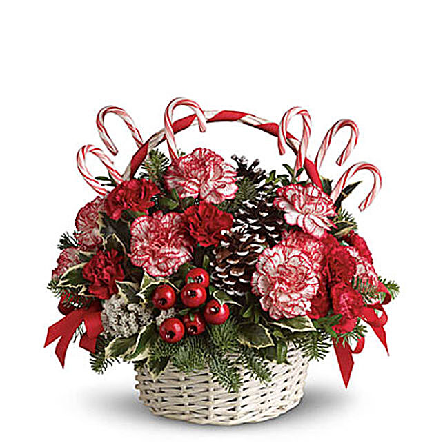 christmas flowers gift baskets