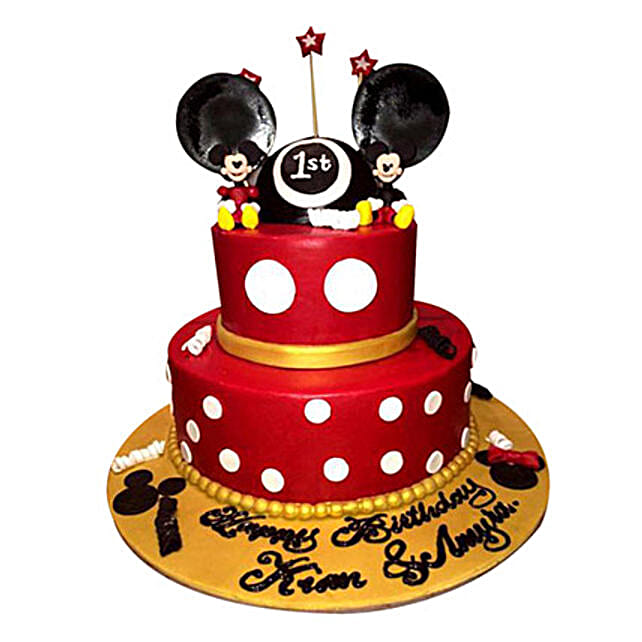 Gift Minnie And Mickey Mouse Cake