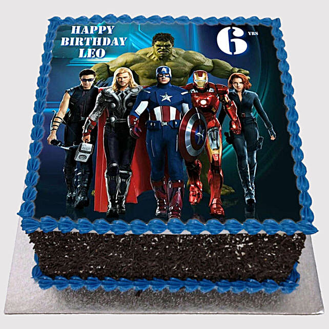 Marvel Avengers Truffle Photo Cake In Uae Gift Marvel Avengers