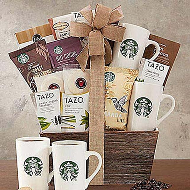 Starbucks Coffee and Tazo Tea Collection Gift Basket in usa Gift